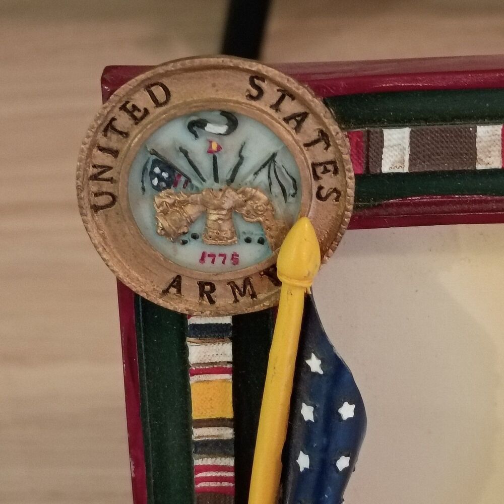 Vintage 1998 Vanmark American Hero's United States Army 4x6 Photo Frame Resin 3D - Picture 4 of 9